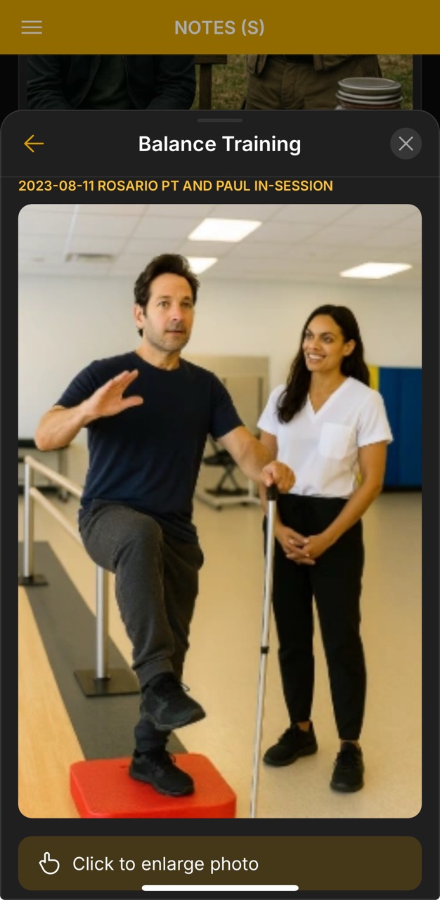 Notes Detail Page (Balance Training, Expand Image)